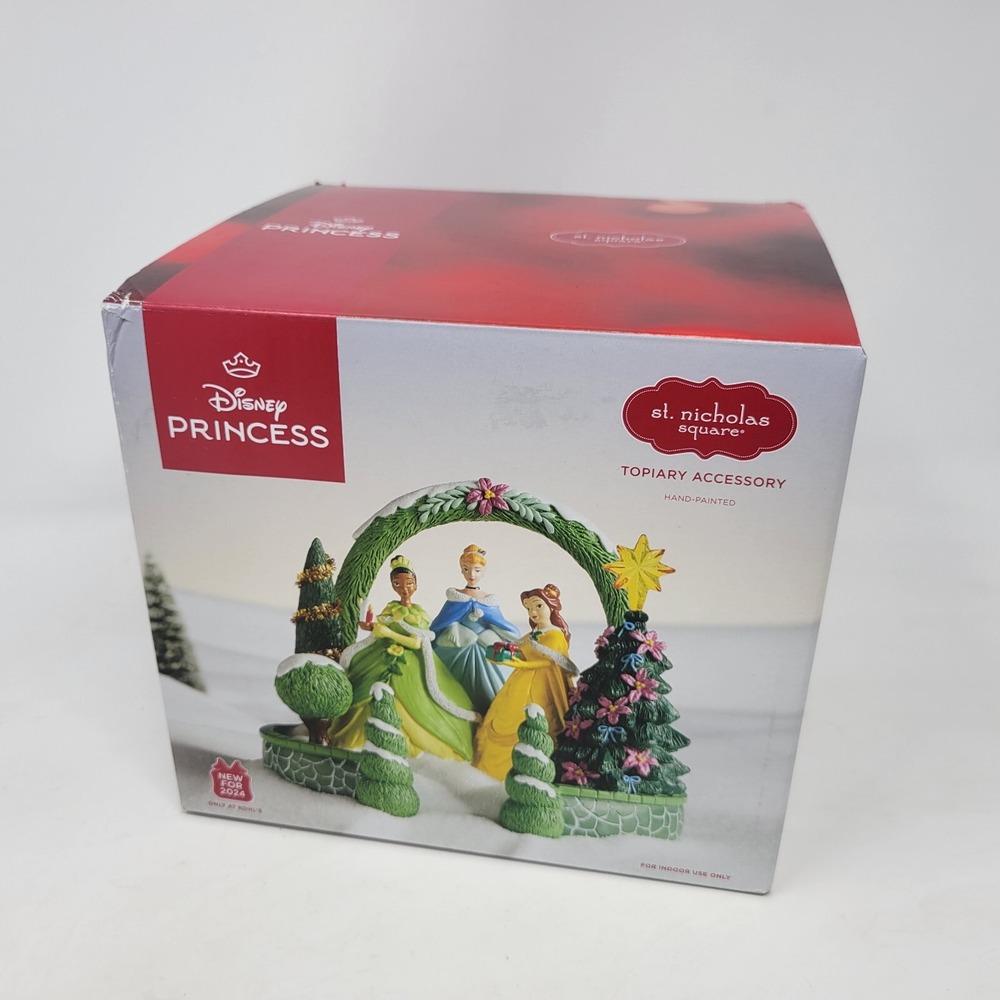 St. Nicholas Square Village Disney Princess Topiary Accessory Hand-Painted‎